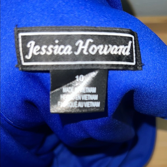 Jessica Howard NWT Blue Halter Mini Wrap Dress for Cocktail Nights Size 10 - Picture 10 of 10